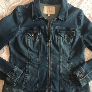Guess Dark Denim Jacket XL with zip close